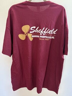 NWOT Sheffield Marine Propeller Purple T-shirt 2XL